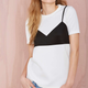 No Holds Bra Tee, $40.60 (was $58) Is this model Brittany Murphy midway through an Alicia Silverstone transformation? Is she Alicia Silverstone in the early stages of a Brittany Murphy transformation? Either way, the hair and makeup people at Nasty Gal really made this model look like Brittany Murphy and Alicia Silverstone (maybe more Alicia?), so hats off to them. They know that we know what they're selling, and I appreciate how hard they're selling it.